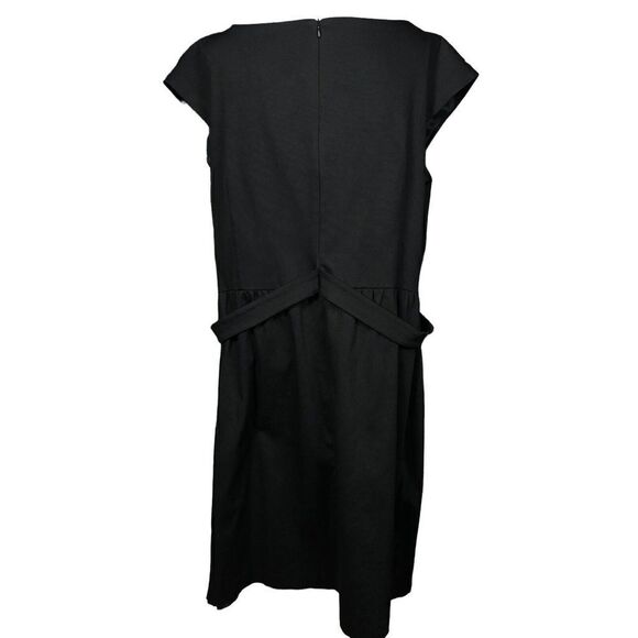 David Meister Sheath Dress Plus Size 24W Black Minimalist Textured Workwear - Picture 4 of 9